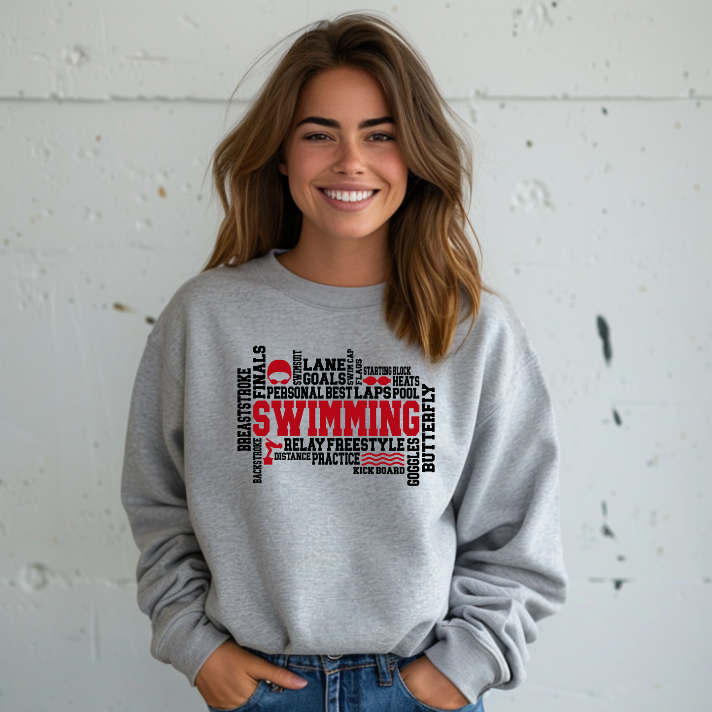 Talk Swim To Me Sweatshirt (Red Fox Edition)
